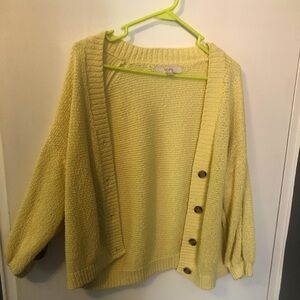 LOFT XL Marled V-neck cardigan